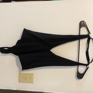 medium black halter bodysuit